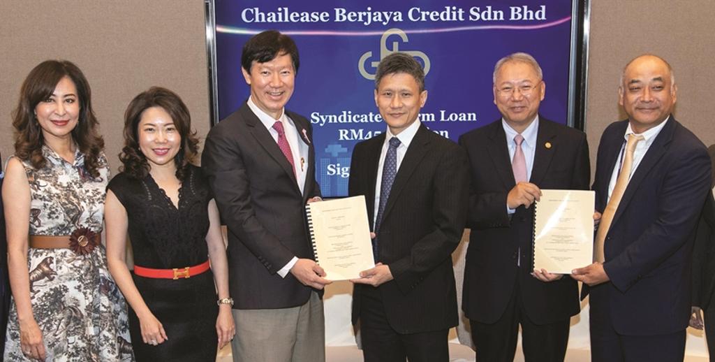 馬來西亞新加坡華僑銀行、仲利成功與馬來西亞瑞穗銀行簽約。圖：中租控股提供