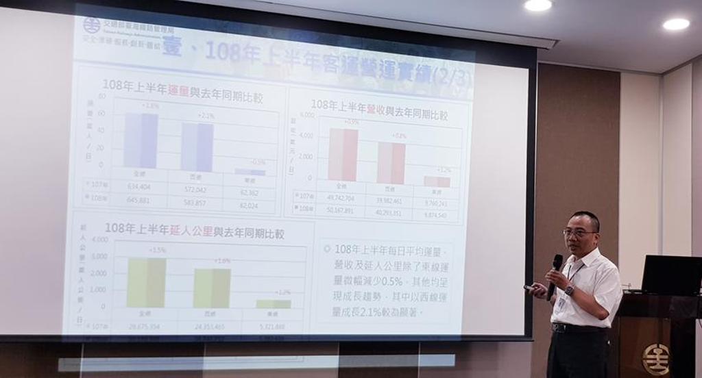 台灣鐵路管理局今14日公佈今年上半年運量營運成果，每日平均營收較去年微增約1％，達5016.8萬元，等於兩天賺一億元！圖／郭建志