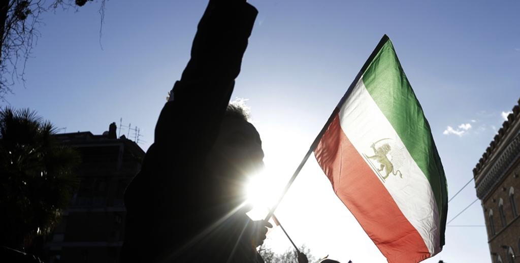 伊朗國旗。圖／美聯社