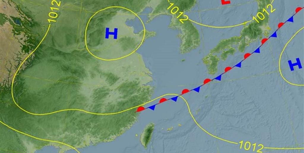 位在南海上的熱帶性低氣壓W91在24小時內將生成颱風玲玲。圖／中央氣象局