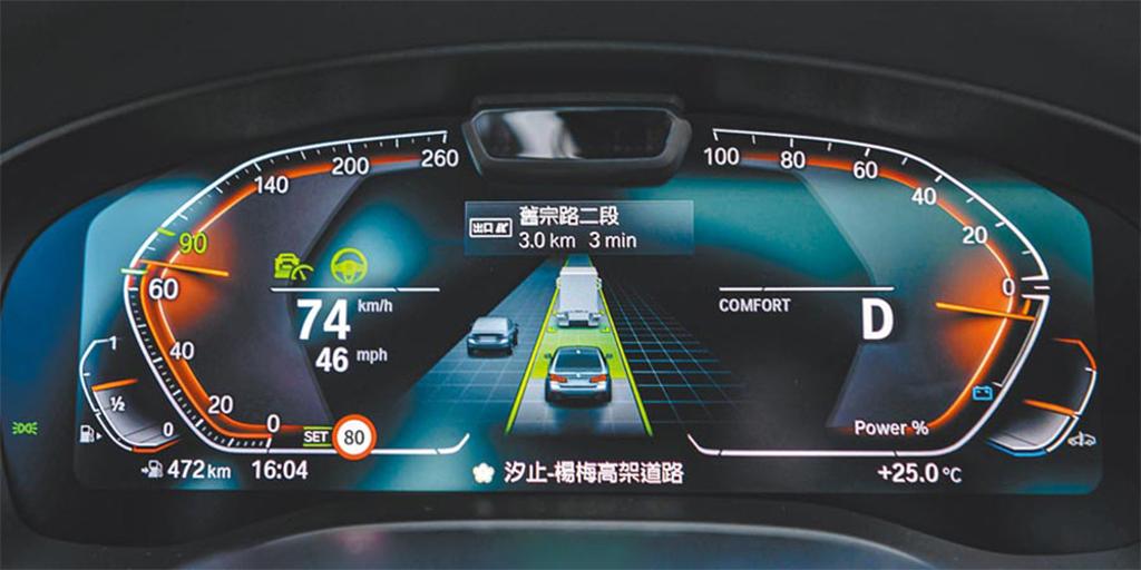 全車系標備BMW Personal CoPilot智慧駕駛輔助科技升級道路虛擬實境顯示功能。圖／汎德提供