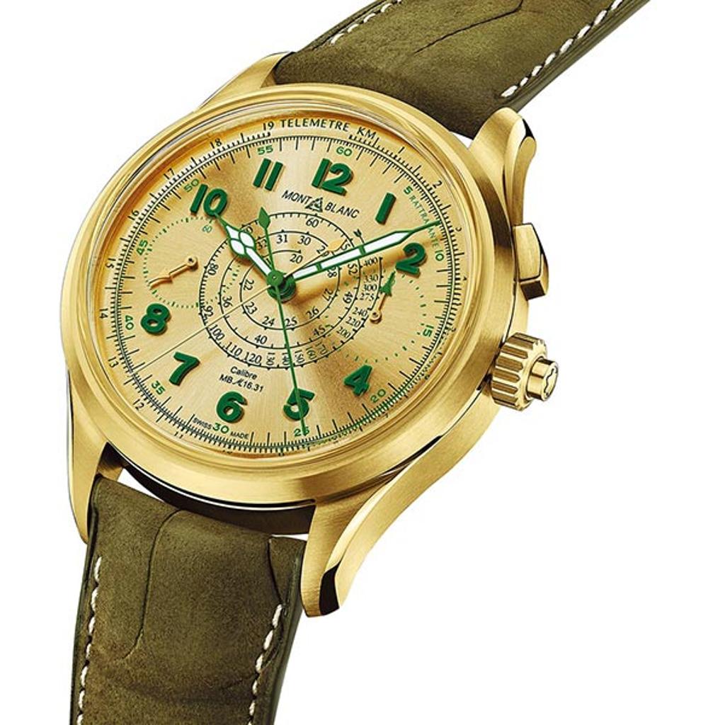 萬寶龍1858系列追針計時腕表限量款18，147萬7000元。圖／ Montblanc提供