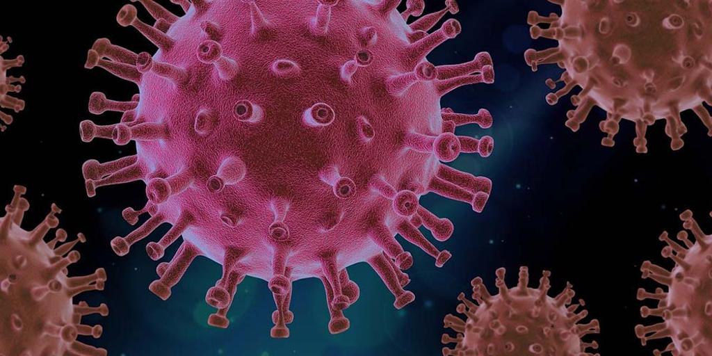 新冠肺炎病毒示意圖。圖／Pixabay