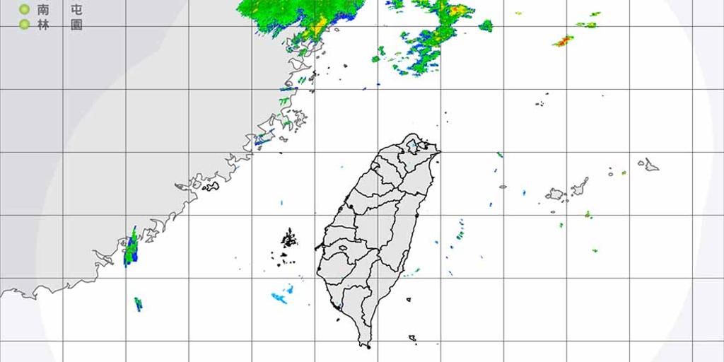 中央氣象局預報指出，今天鋒面在台灣北部海面，午後雷陣雨轉趨明顯，水氣稍增，北部及東半部地區有局部短暫陣雨或雷雨。（翻攝自中央氣象局／林良齊台北傳真）
