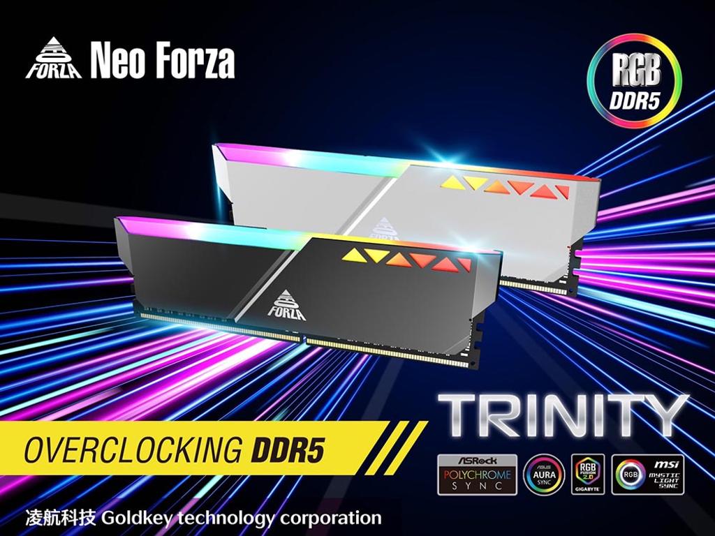 凌航科技Neo Forza 全新DDR5 6400桌上型超頻電競記憶體亮相。圖／業者提供