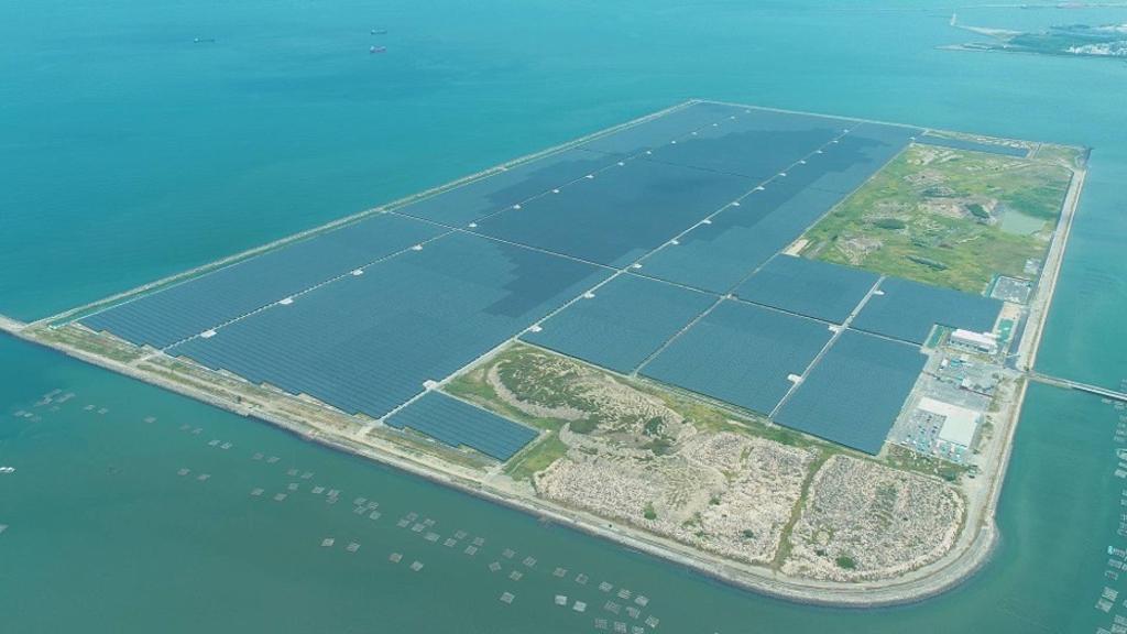 雲林新興電廠為全台最大太陽光電島。圖/業者提供