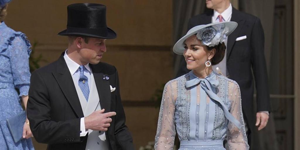 威廉與凱特夫婦5月9日在倫敦白金漢宮出席花園宴會。圖/美聯社