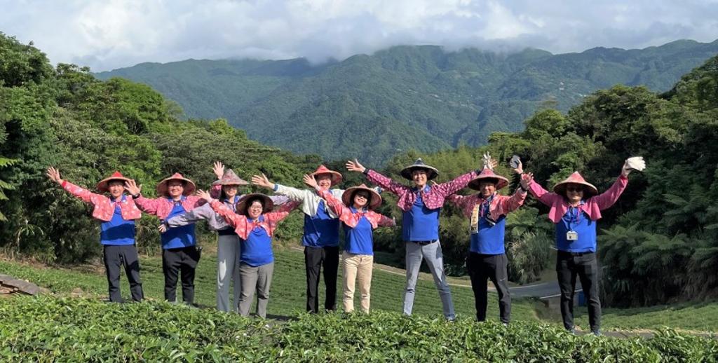 台灣中外製藥2023年認養無毒藍鵲茶園。圖／台灣中外製藥提供