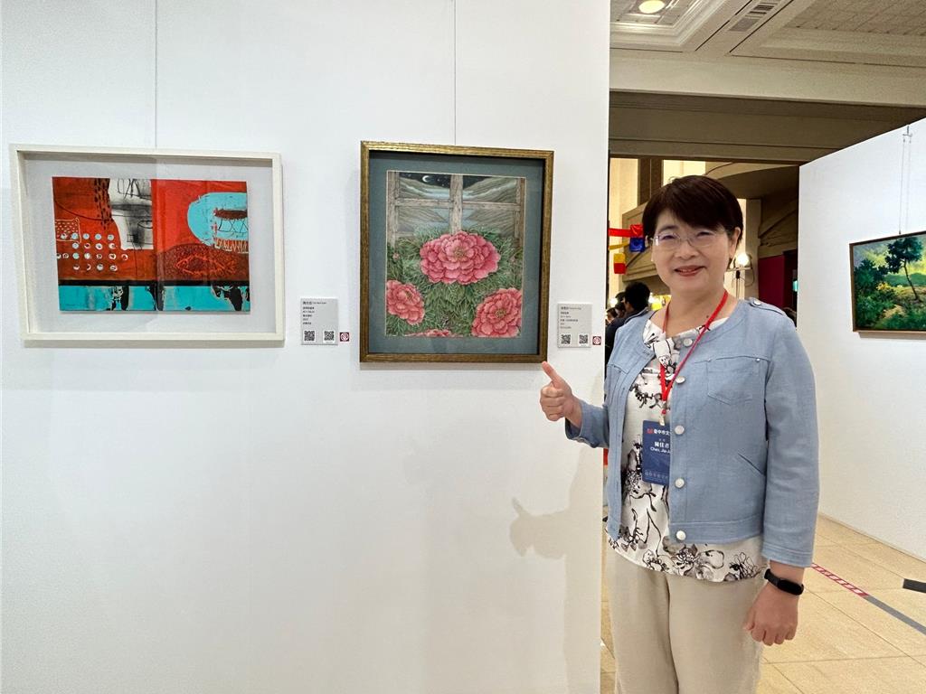 台中市文化局長陳佳君代表市府出席歡迎釜山藝術家。圖／中友提供