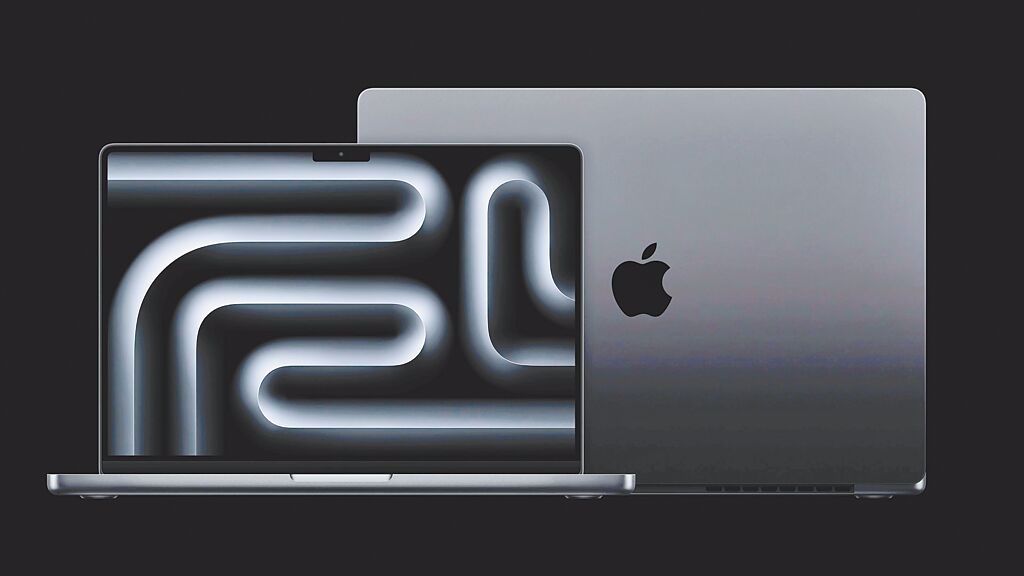 Apple新一代M3晶片的MacBook Pro。M3晶片的14吋售價5萬4900元起，M3 Pro晶片的14吋6萬9900元起，M3 Max晶片的14吋售價10萬5900元起。圖／Apple提供