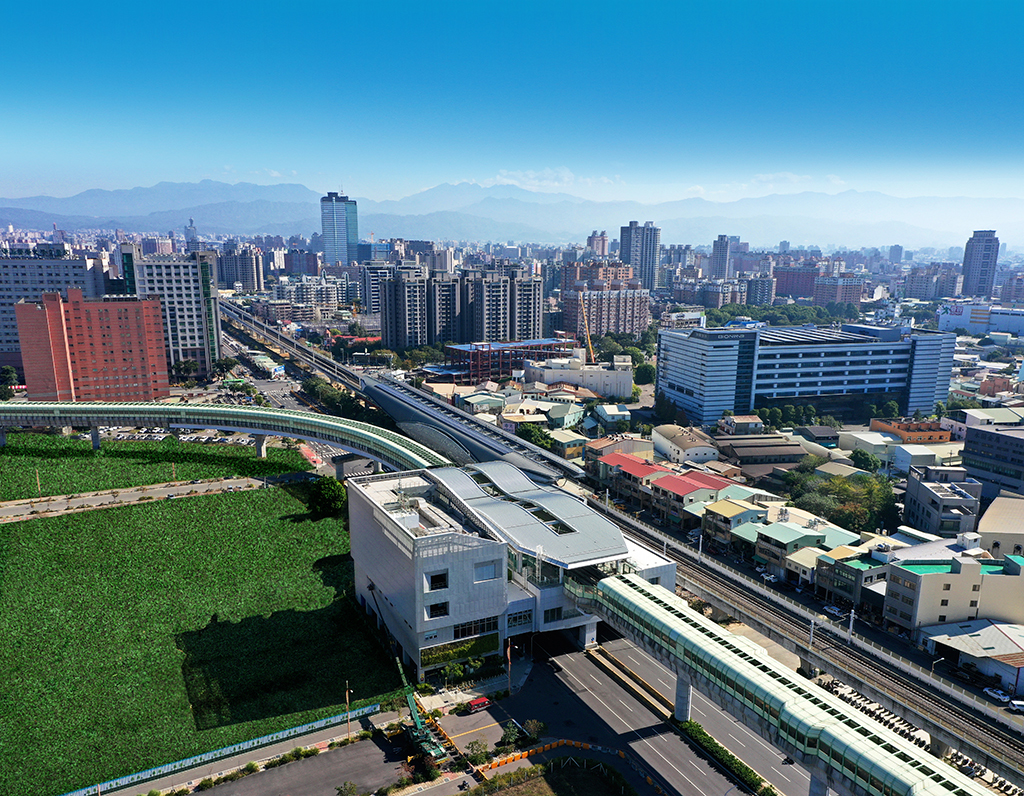 中捷運量大站在雙捷核心，「文心大慶站」捷運宅成焦點。圖／業者提供