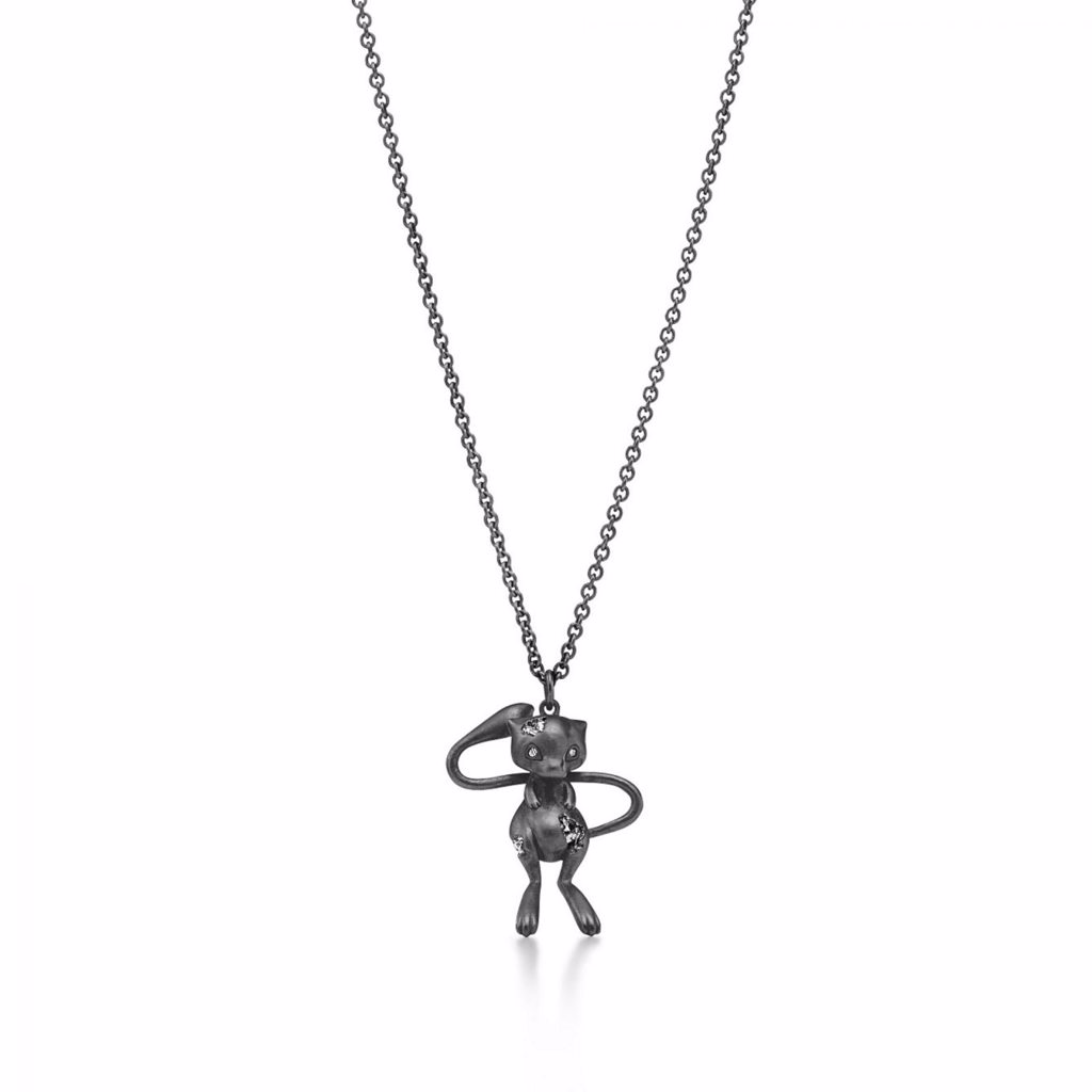 夢幻霧黑純銀鑲鑽吊墜項鍊。圖/Tiffany & Co.