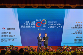 展現ESG領導風範 和泰汽車連續八年榮獲TCSA台灣企業永續獎