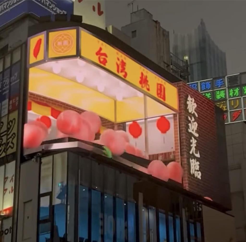 桃赴日本宣傳3D影片挨批醜。(黃瓊慧提供／蔡依珍桃園傳真)