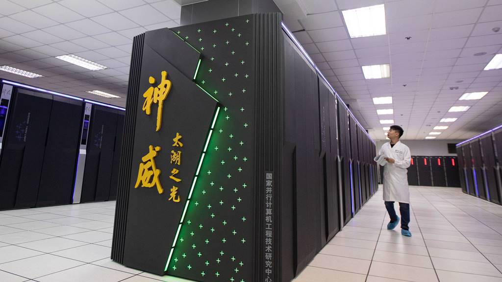 在美國的科技制裁下，中國大陸揭示了一台正在打造的超級電腦：「神威．海洋之光」。圖／中新社