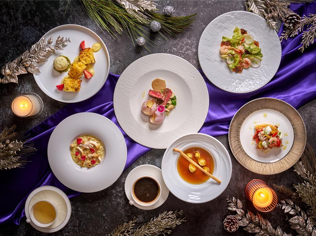 台北美福大飯店「GMT義大利餐廳」推出「聖誕臻選」套餐，由澳洲頂級M8和牛入菜。圖／台北美福大飯店提供