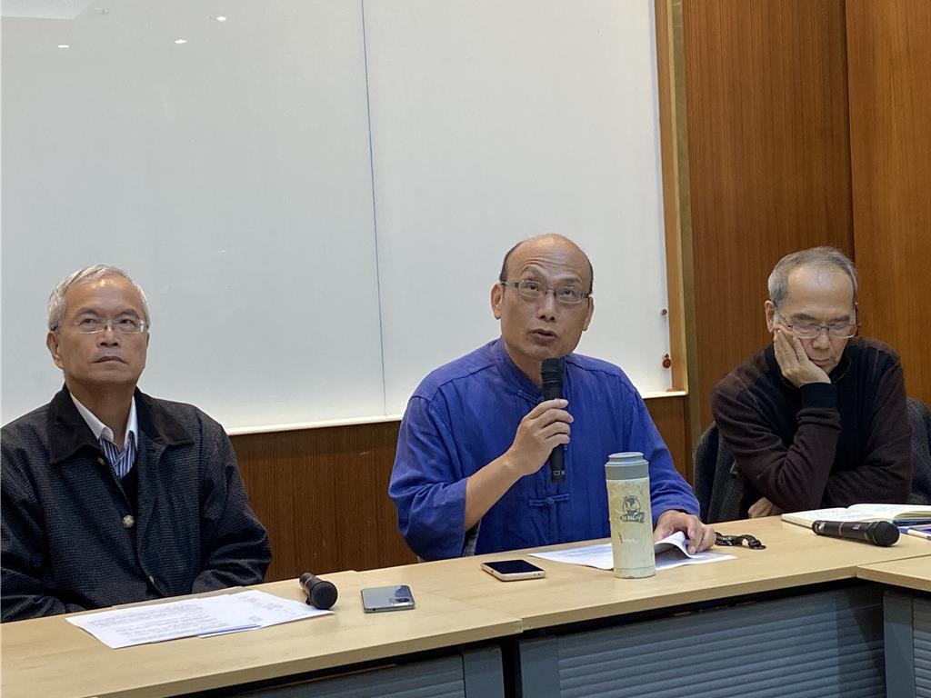 歷史教育新三自運動協會今天召開記者會檢視「去中國化的歷史教育」。（林志成攝）