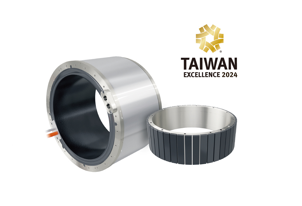 大銀微系統以「TM2水冷力矩馬達」榮獲台灣精品金質獎。圖／上銀提供

