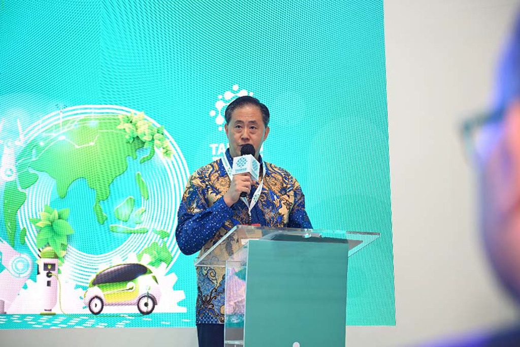 駐印尼代表處經濟組路豐璟組長發表開場致詞。圖／貿協提供