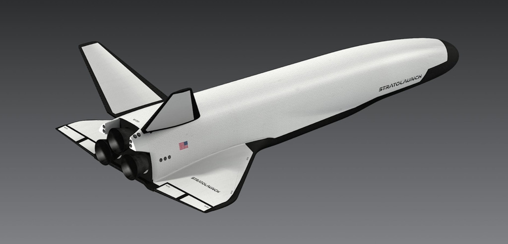 同溫層系統規劃的更大型太空船，稱為泰龍+。圖／Stratolaunch