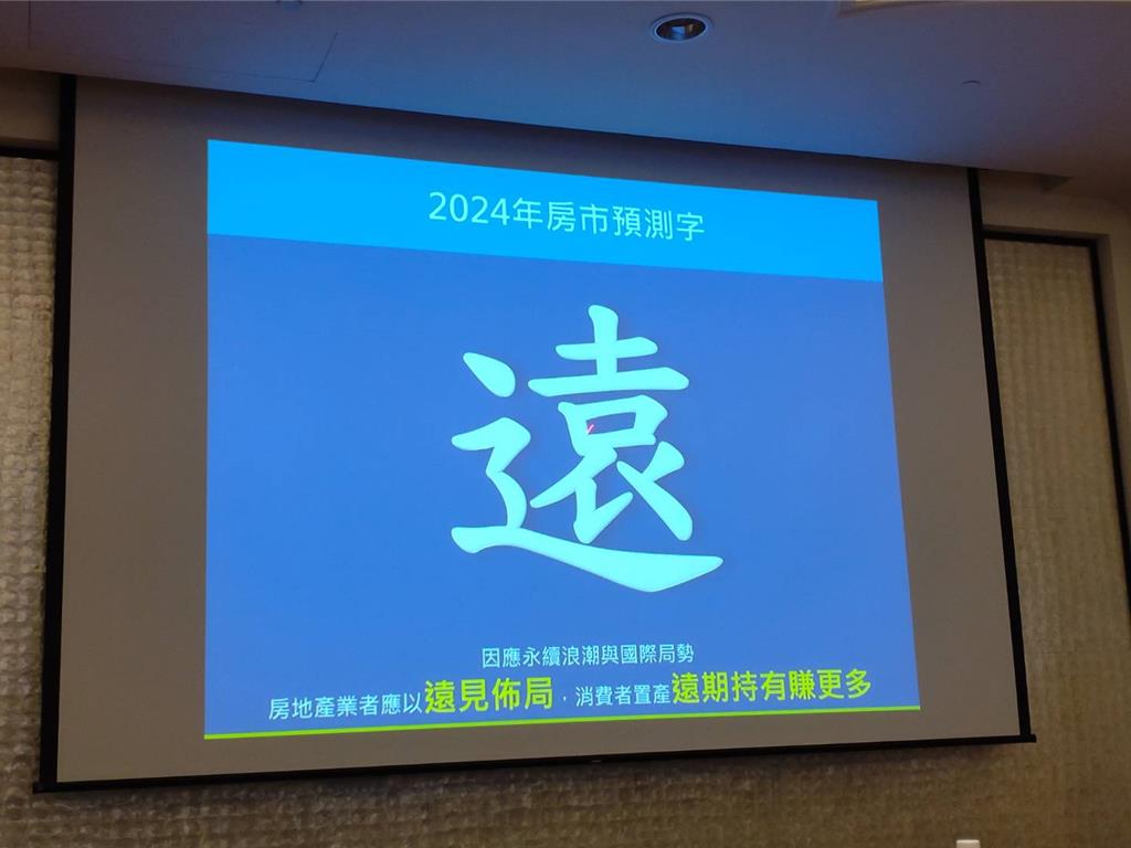 台中市不動產開發公會今日揭露2024年關鍵字「遠」，面對永續浪潮，希望建築業界「遠見佈局」！圖／曾麗芳