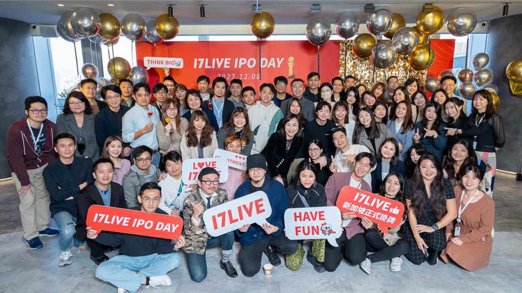 為慶祝上市，17LIVE全球各地辦公室包含日本、臺灣與香港等地，同步舉辦直播觀禮儀式與慶祝活動，邀請同仁共同參與重要里程碑。(17LIVE提供／洪凱音台北傳真)