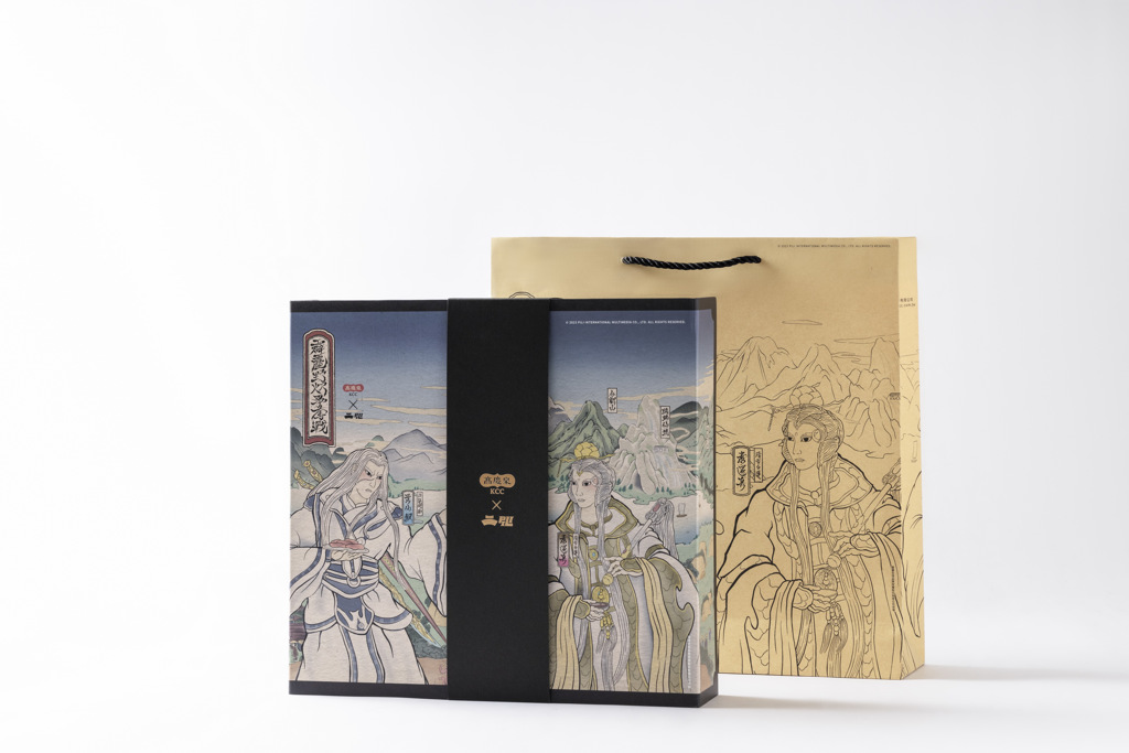 「高慶泉x霹靂浮世繪露營禮盒」連手提袋的圖樣都相當精緻。圖／高慶泉提供