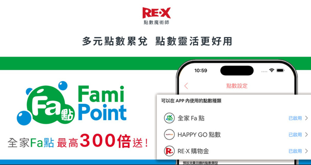 RE‧X x 全家 攜手打造「Fa 點生態圈」消費變點石成金
