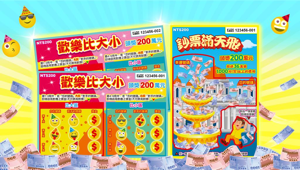 刮刮樂2款新品總獎項超過371萬個 總獎金逾15.8億元 - 理財 - 工商時報