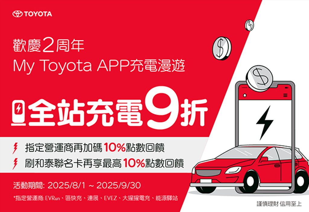  OpenHub充電漫遊服務兩周年慶      三重好禮回饋車主