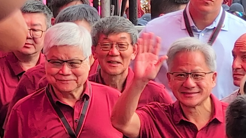 台積電運動會》黃仁勳現身合體魏哲家 high喊「我們會一起成長」