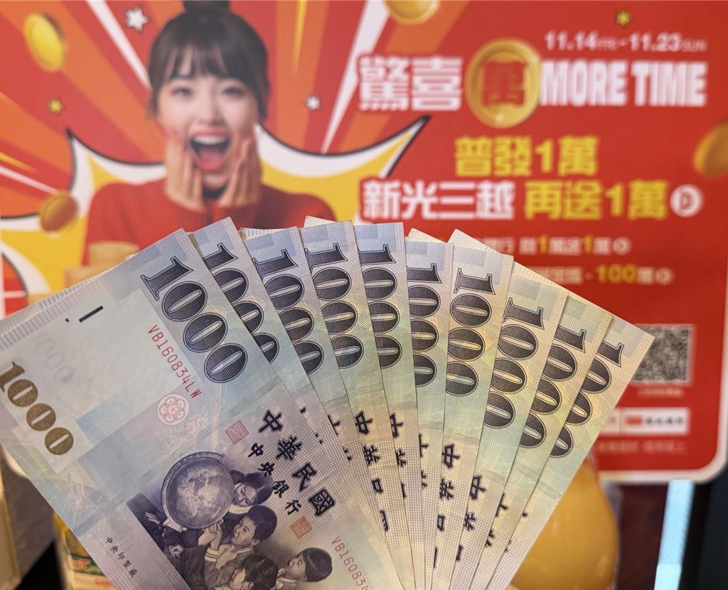 普發現金入帳 新光三越加碼放大萬元送萬點再抽百萬點數