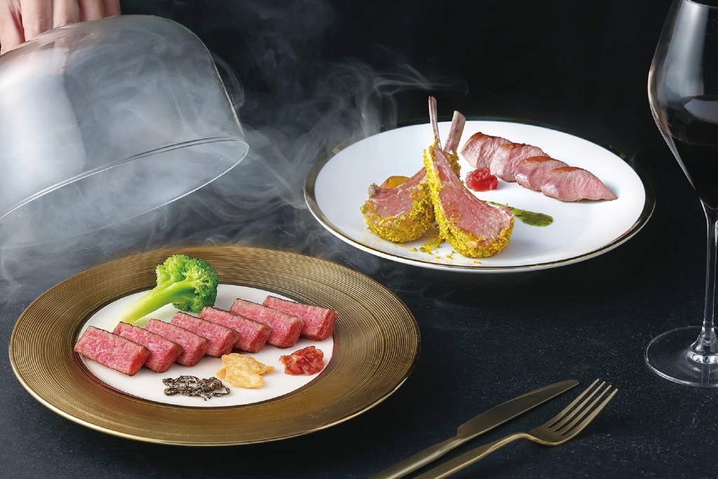 夏慕尼端煙燻和牛 香煎羊排 譜法式鐵板新浪漫