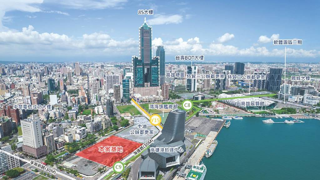 高雄亞灣雙子星大樓 預計引資87億元