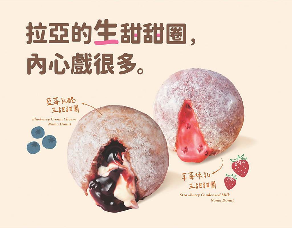 拉亞跨足甜點 爆漿生甜甜圈掀風潮