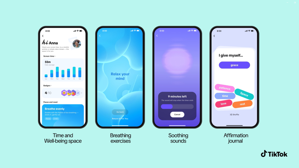 TikTok 推出全新「時間與數位健康」專區  協助青少年建立健康作息 