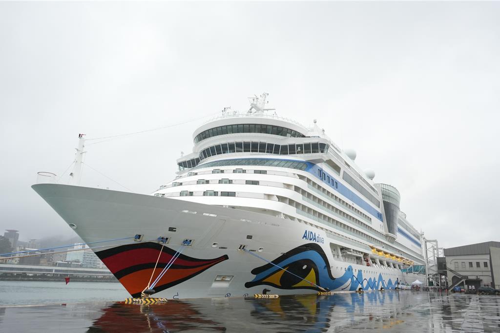 愛達郵輪首航基隆 1977德客乗鐵馬遊北台