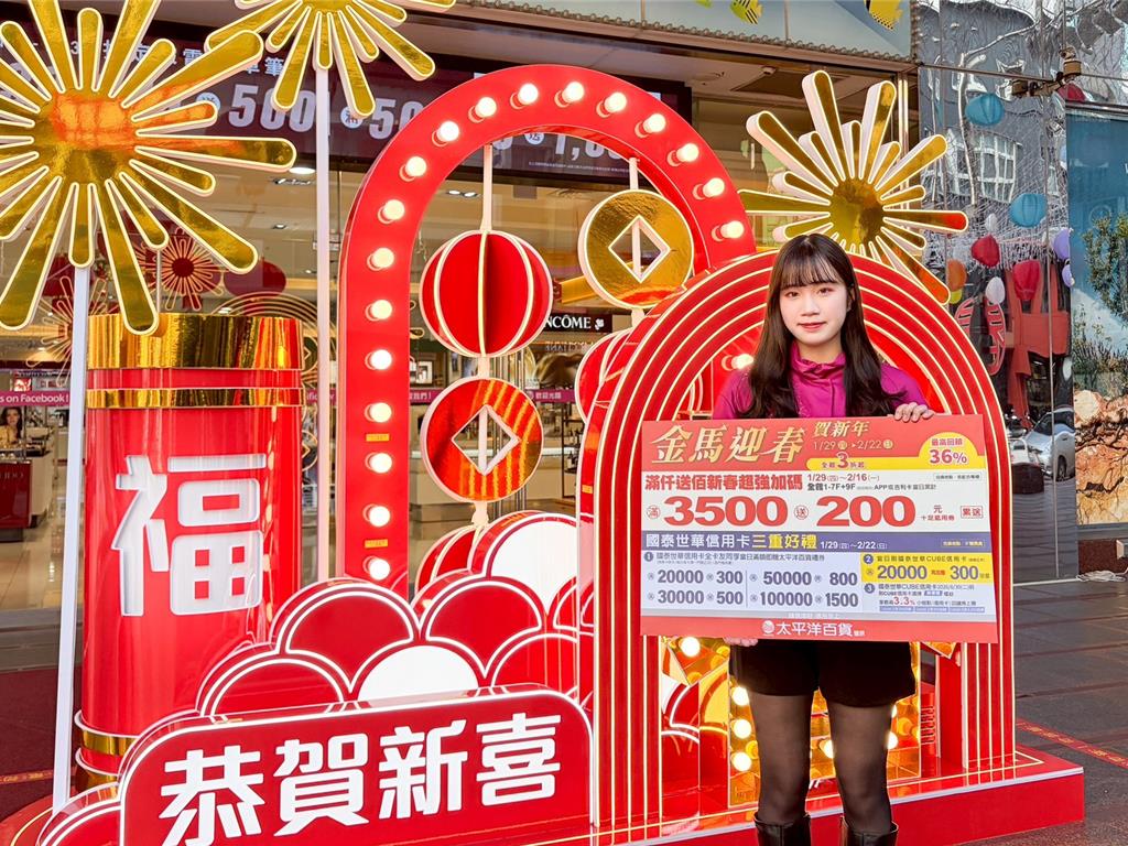 金馬迎春買氣衝刺 豐原太平洋最高回饋36%、福袋中獎率飆50%