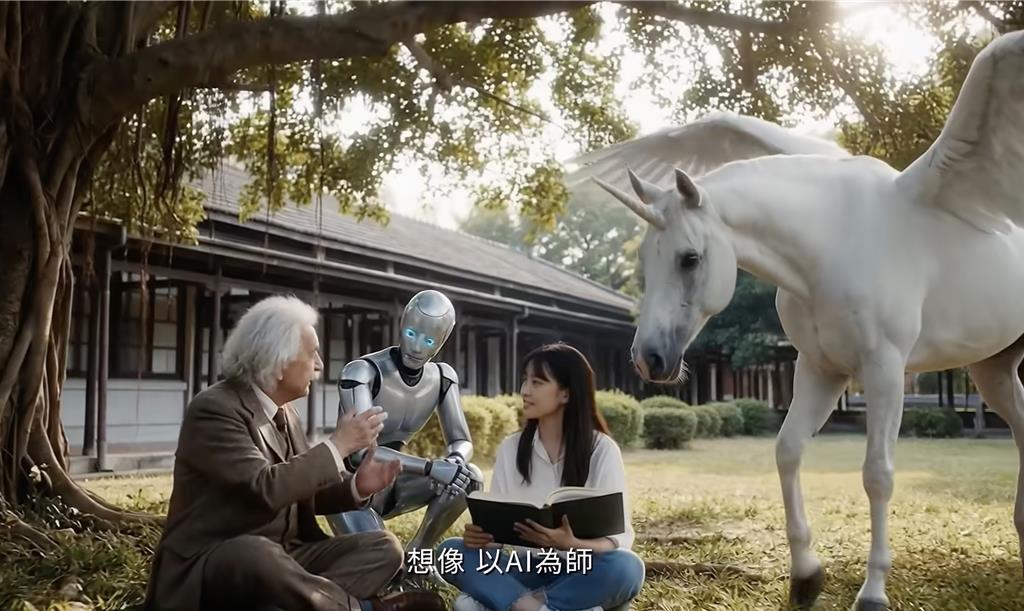 善用AI生成技術 愛因斯坦、飛行船現身校園!