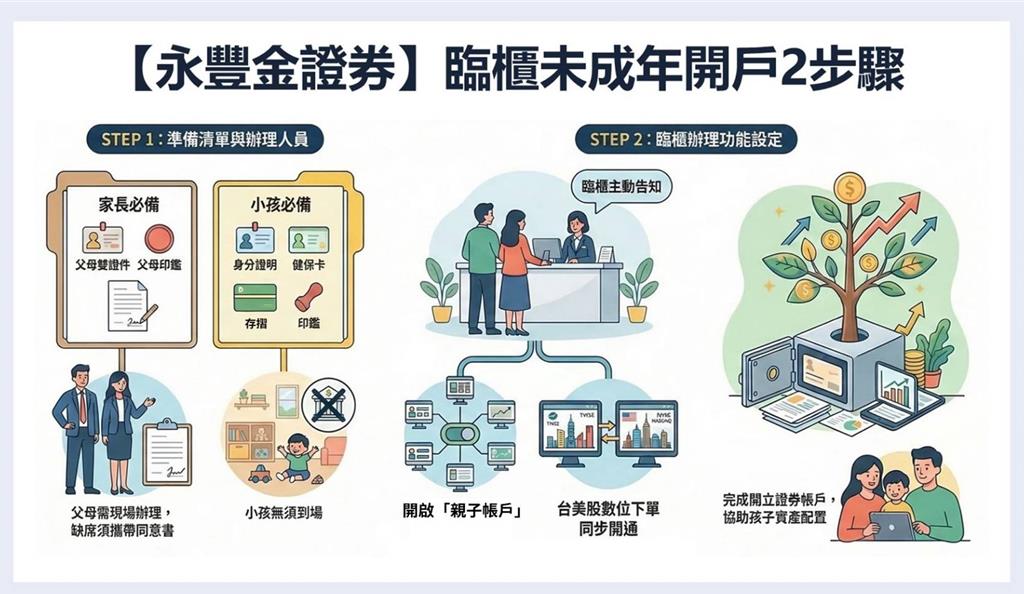 累積複利從小做起 永豐金證券推「親子帳戶」
