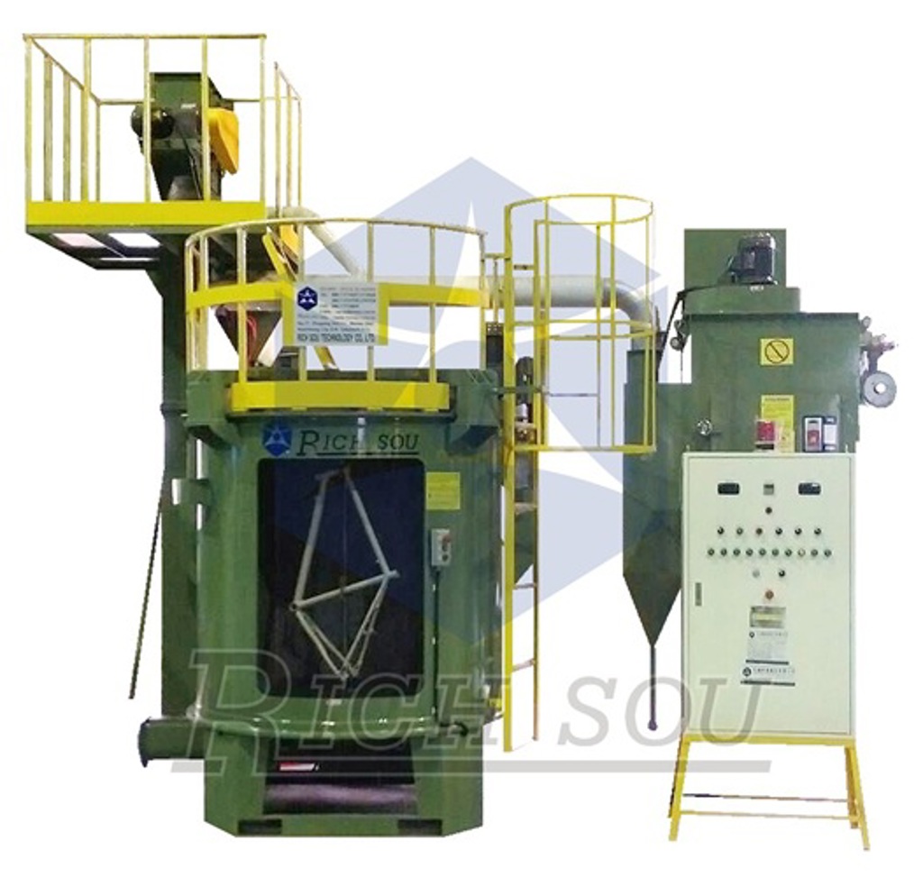 大鎪科技雙軸連續吊式珠擊機 強化高階自行車鋁合金零組件