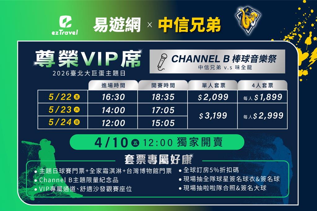 中信兄弟棒球音樂祭韓團登場 易遊網獨家VIP套票明開搶、保證秒殺