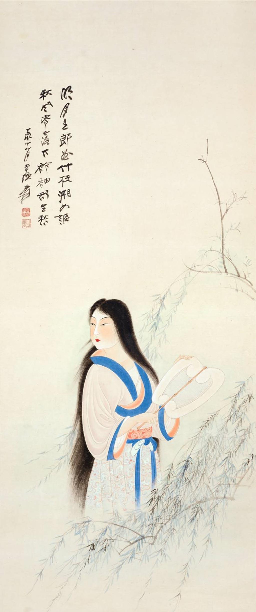 張大千湘妃圖28日登拍場 出自台灣婚紗大亨所藏