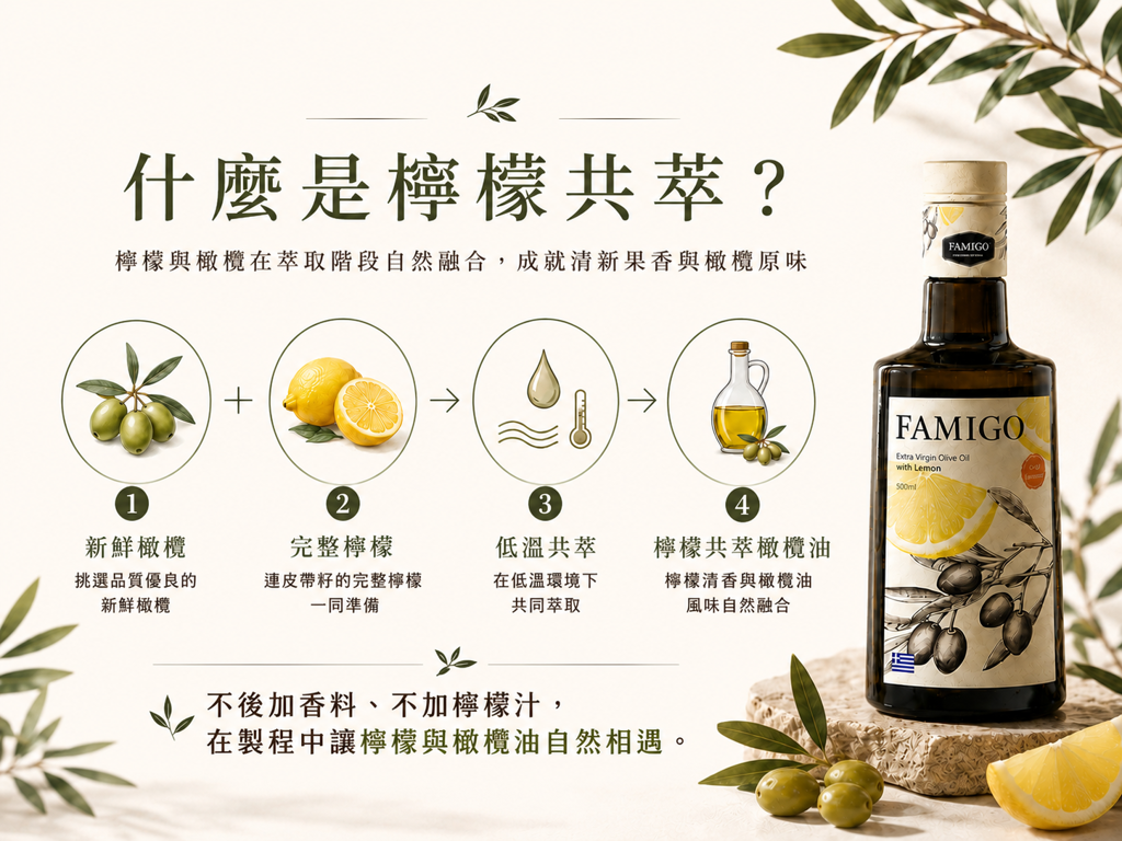 FAMIGO法米戈推希臘檸檬共萃橄欖油 搶攻高端食用油市場