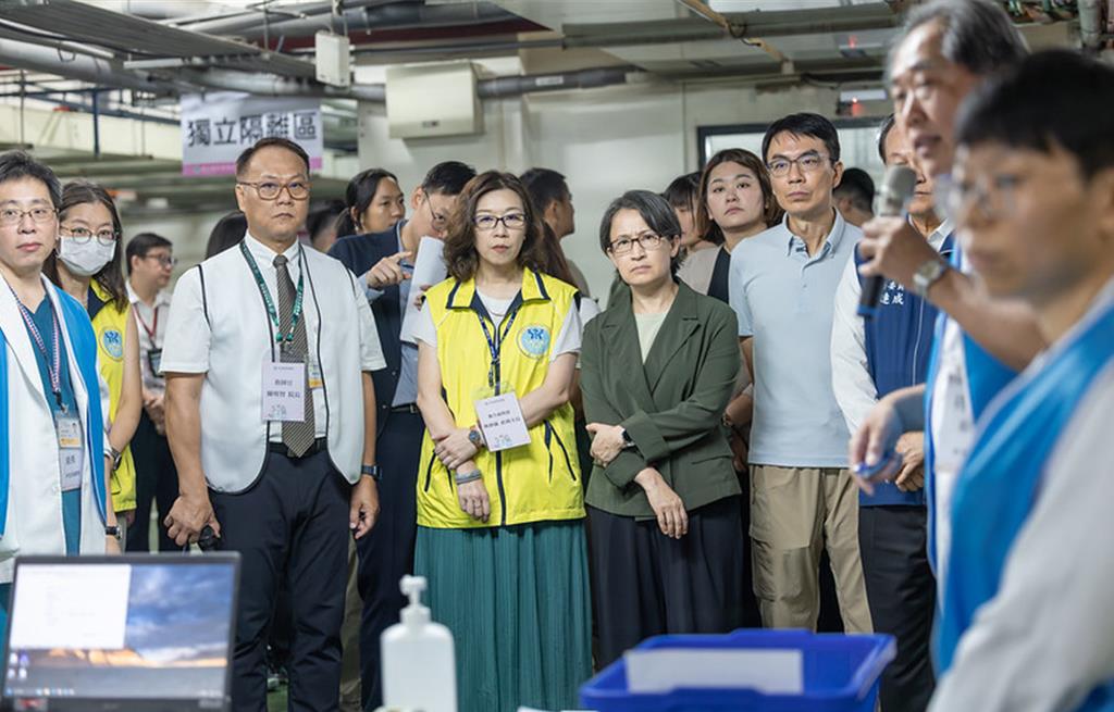 蕭美琴赴南投視導城鎮韌性演習 了解民生物資配售情形