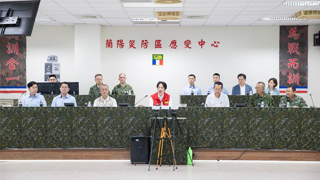 視導宜蘭部隊 賴清德:國軍和人民站在一起將災害降至最低