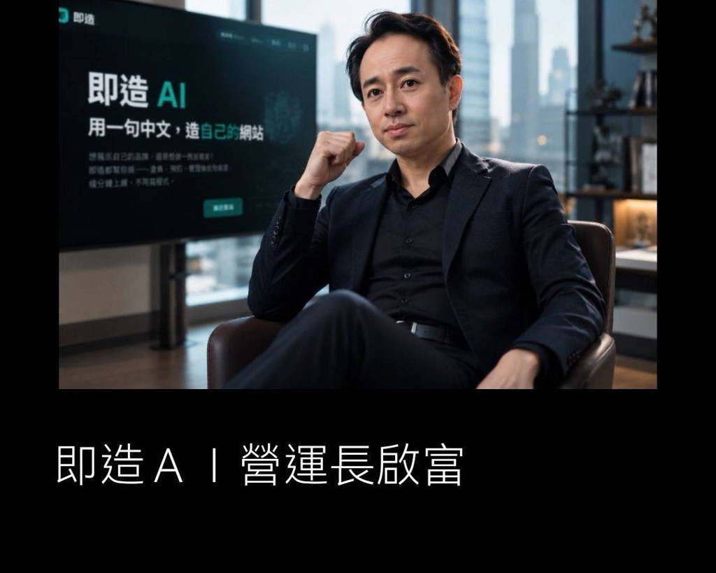 即造AI推自然語言建構網站 降低數位創業門檻