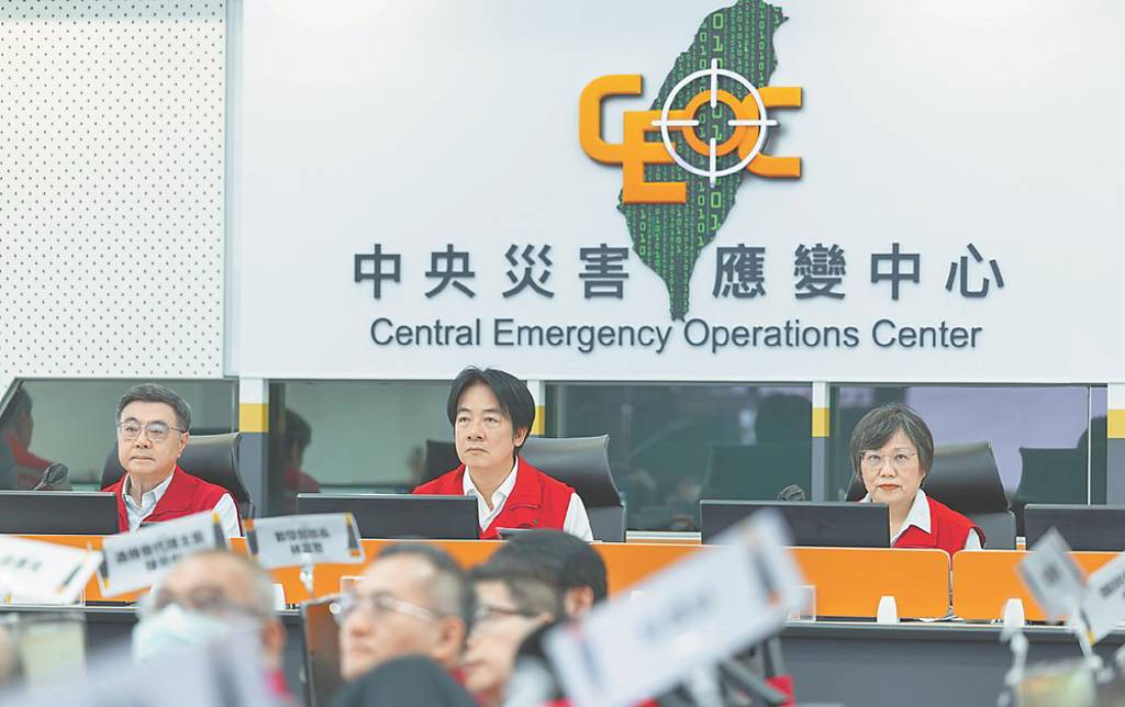 府院加強防颱 賴總統提三點指示