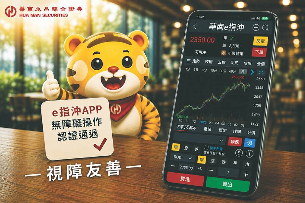 華南e指沖App 打造視障友善體驗