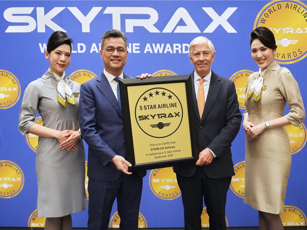 星宇蟬聯SKYTRAX五星航空 奪全球最整潔航空第一名